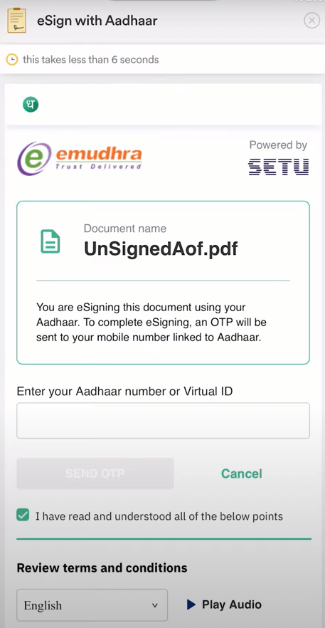 dhani app sign up process