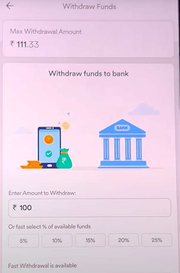 dhani app money withrawal process