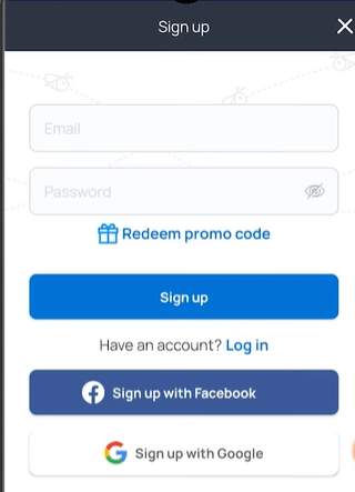 honeygain sigh up option