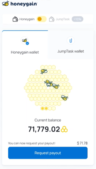 honeygain request payout